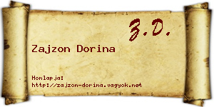 Zajzon Dorina névjegykártya
